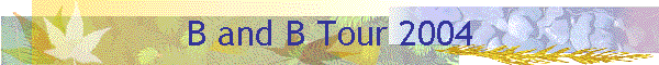 B and B Tour 2004